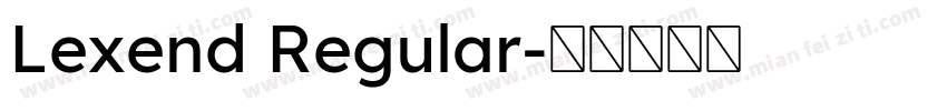 Lexend Regular字体转换